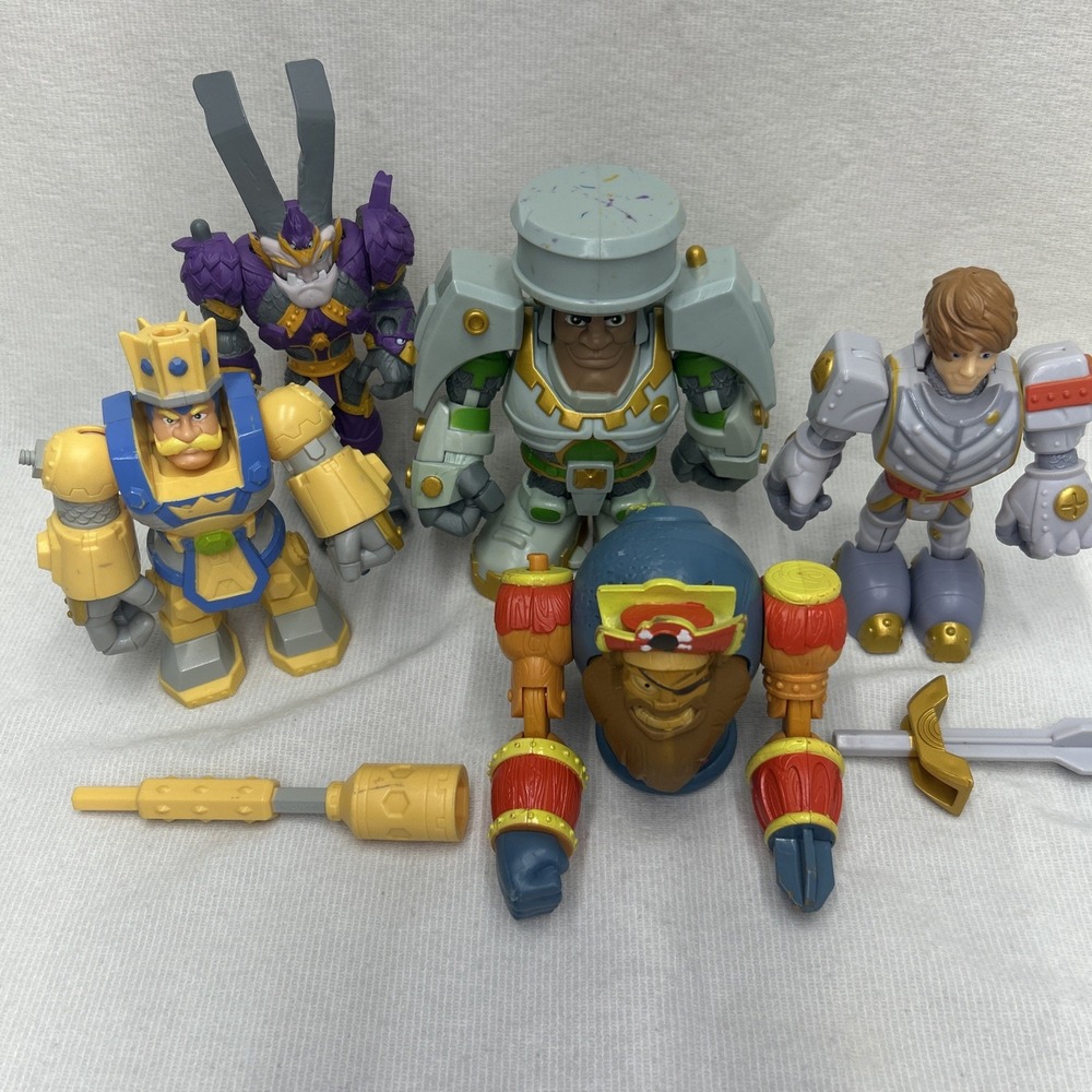 Little Tikes Kingdom Builders Lot of 5 Figures Sir Hammer Of Head Etc.